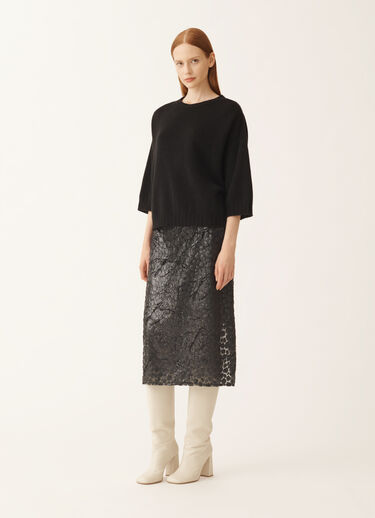 Fabiana Filippi Kaschmir-T-Shirt, schwarz Schwarz MAD225F019N9000000