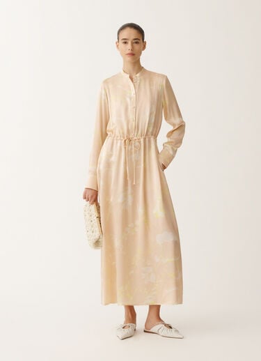 Fabiana Filippi Blusenkleid mit Print Tilia aus Seide, puderrosa ROSA ABD265F206D8270000