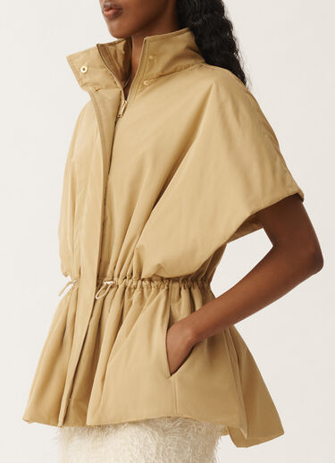 Fabiana Filippi Short technical taffeta cape, gold YELLOW CTD265F255L2950000