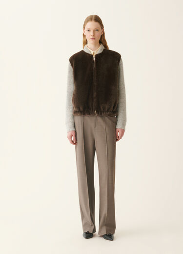 Fabiana Filippi Merino shearling bomber jacket, falcon Falcon PLD226F673M4960000