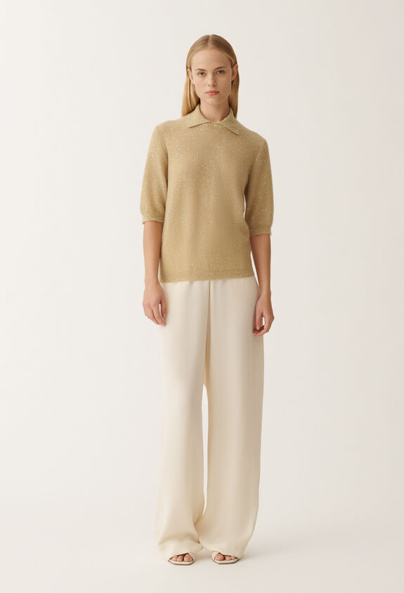 Fabiana Filippi Mohair sweater, gold YELLOW MAD265F083D8170000