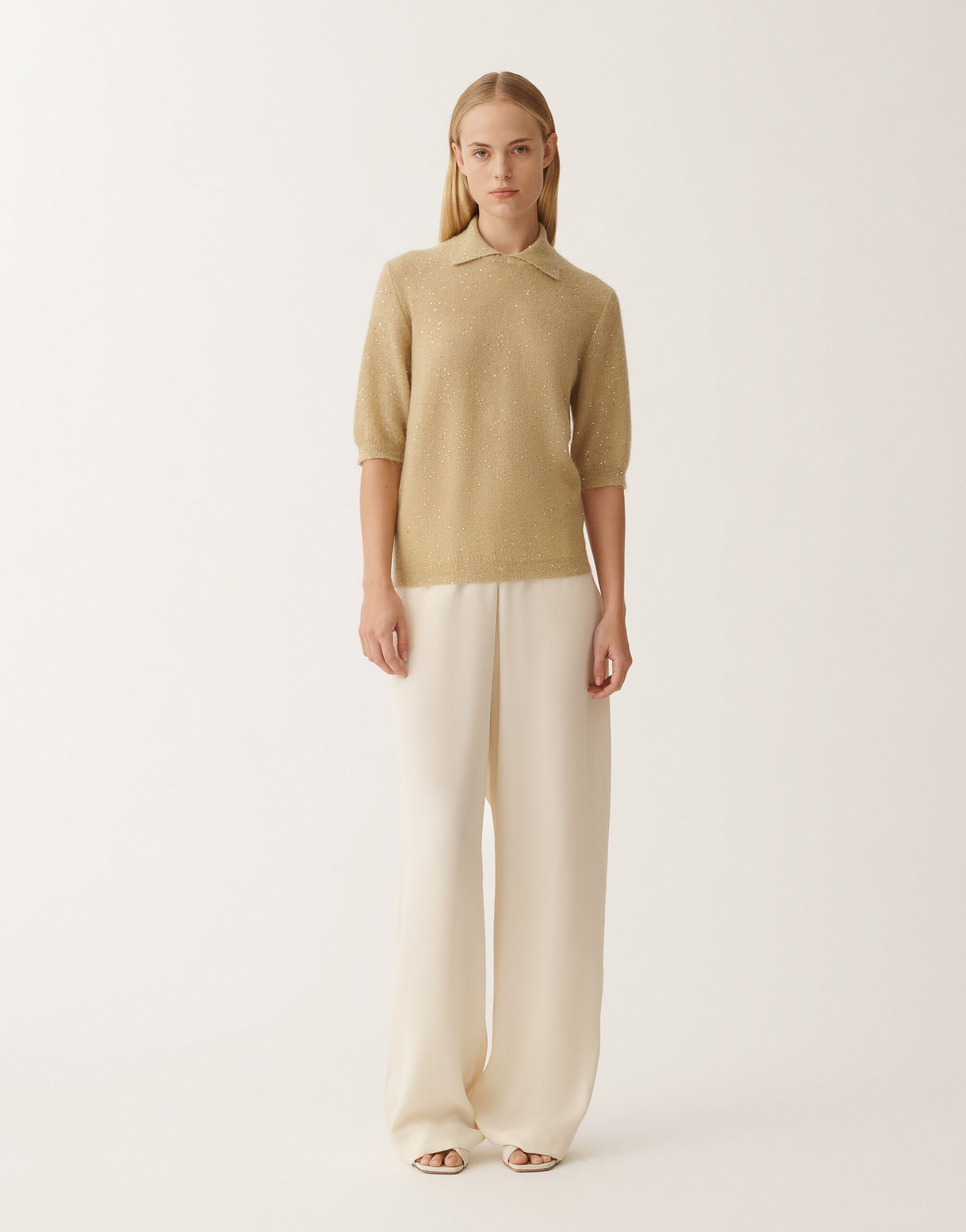 Fabiana Filippi Mohair sweater, gold YELLOW MAD265F083D8170000