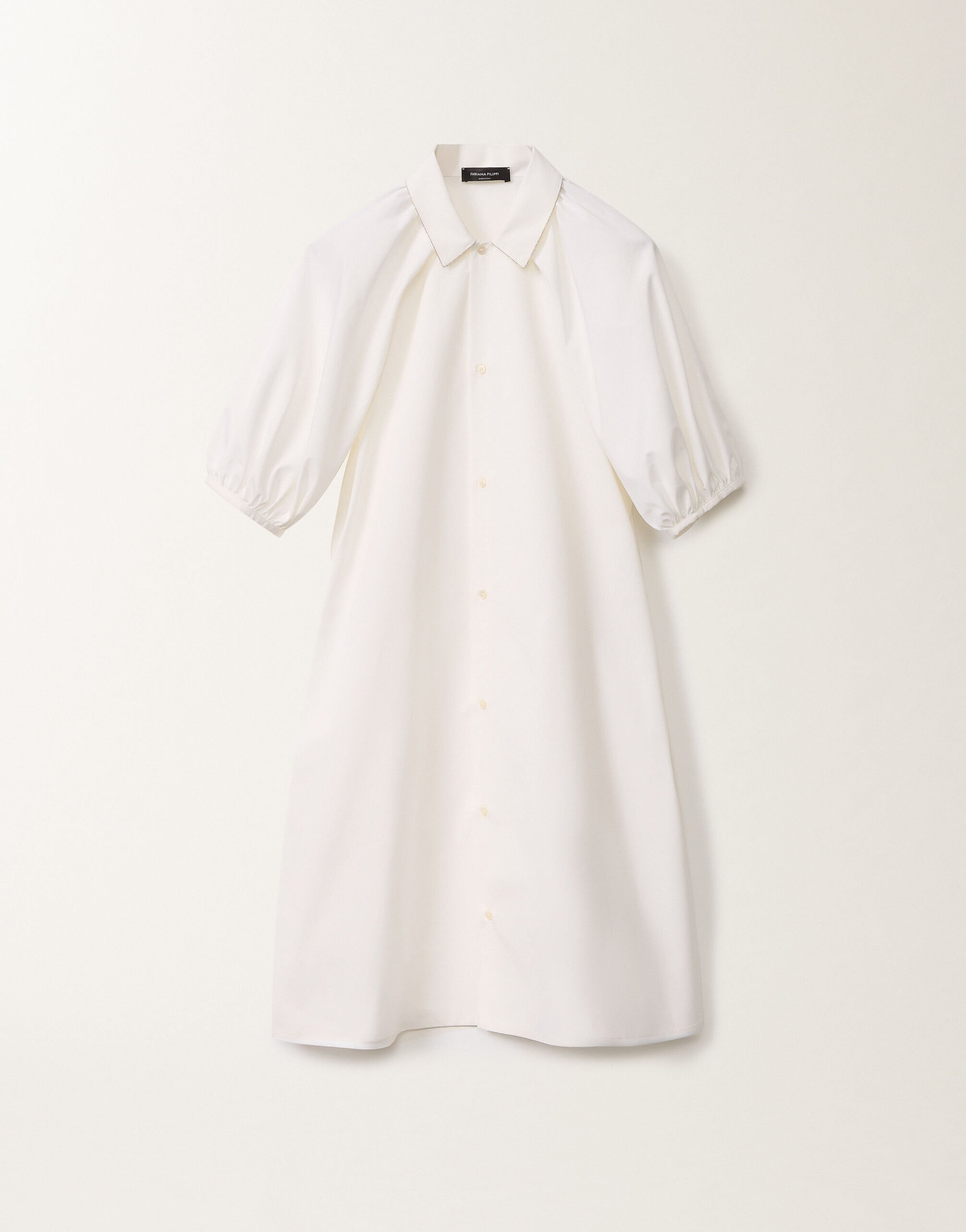 Fabiana Filippi Poplin midi dress, optical white WHITE ABD275F750L3060000