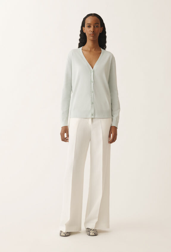 Fabiana Filippi Cardigan en coton biologique, vert d’eau VERT EAU MAD265F070L2470000