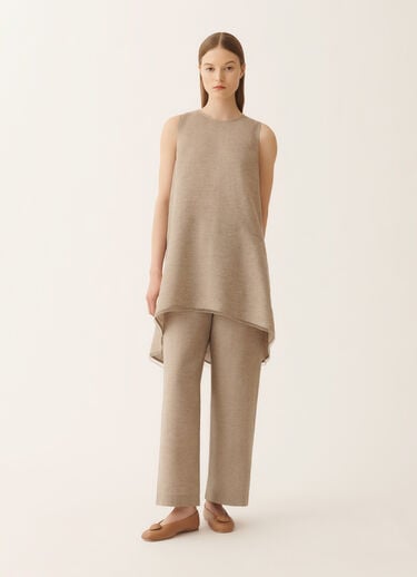 Top de tejido de lino, topo Fabiana Filippi Top de tejido de lino, topo GRIS PALOMA TPD276F743M1610000