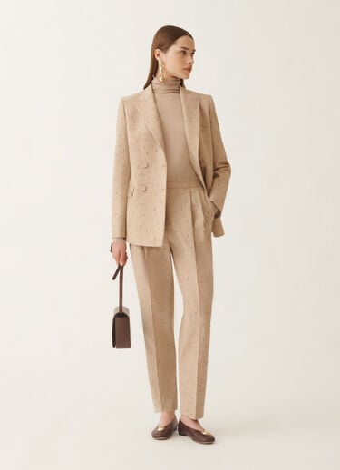 Fabiana Filippi Double-breasted jacket in buttoned tailoring, maple BEIGE GCD215F207D8920000