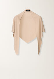 Fabiana Filippi Woll- und Seidenfoulard mit Pailletten, Kordel Beige SAD225A949D2960000