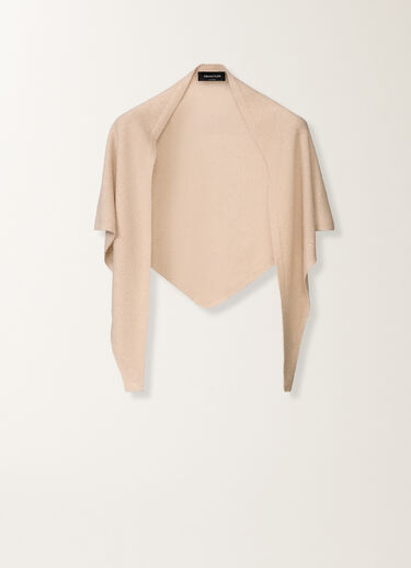 Fabiana Filippi Woll- und Seidenfoulard mit Pailletten, Kordel Beige SAD225A949D2960000