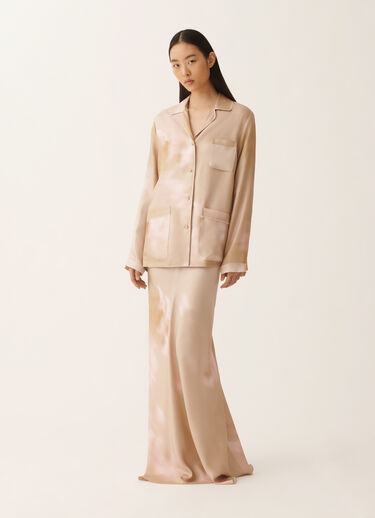 Fabiana Filippi Printed silk twill skirt, memento rosae MEMENTO ROSAE GND276F401D9720000