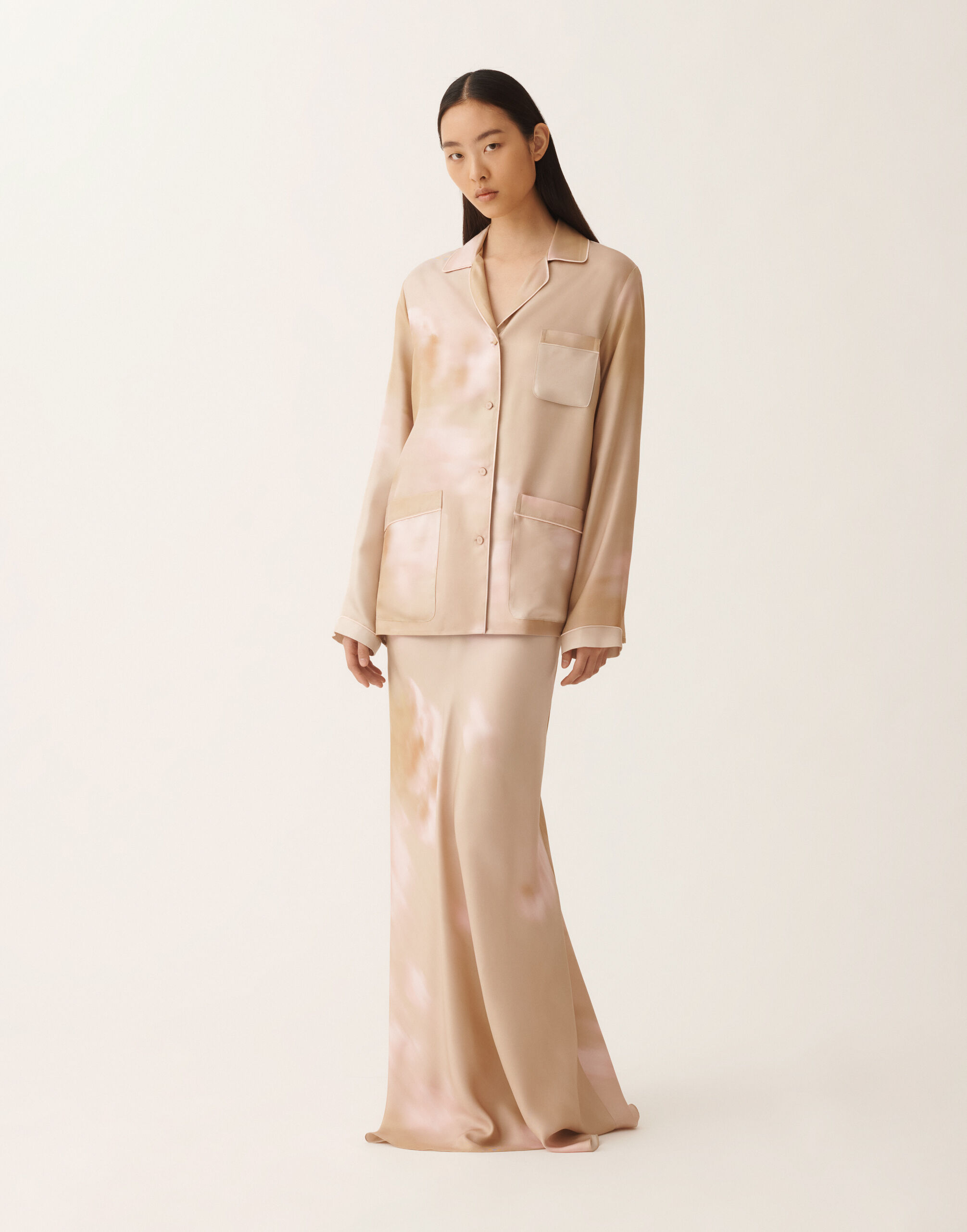 Fabiana Filippi Printed silk twill skirt, memento rosae MEMENTO ROSAE GND276F401D9720000