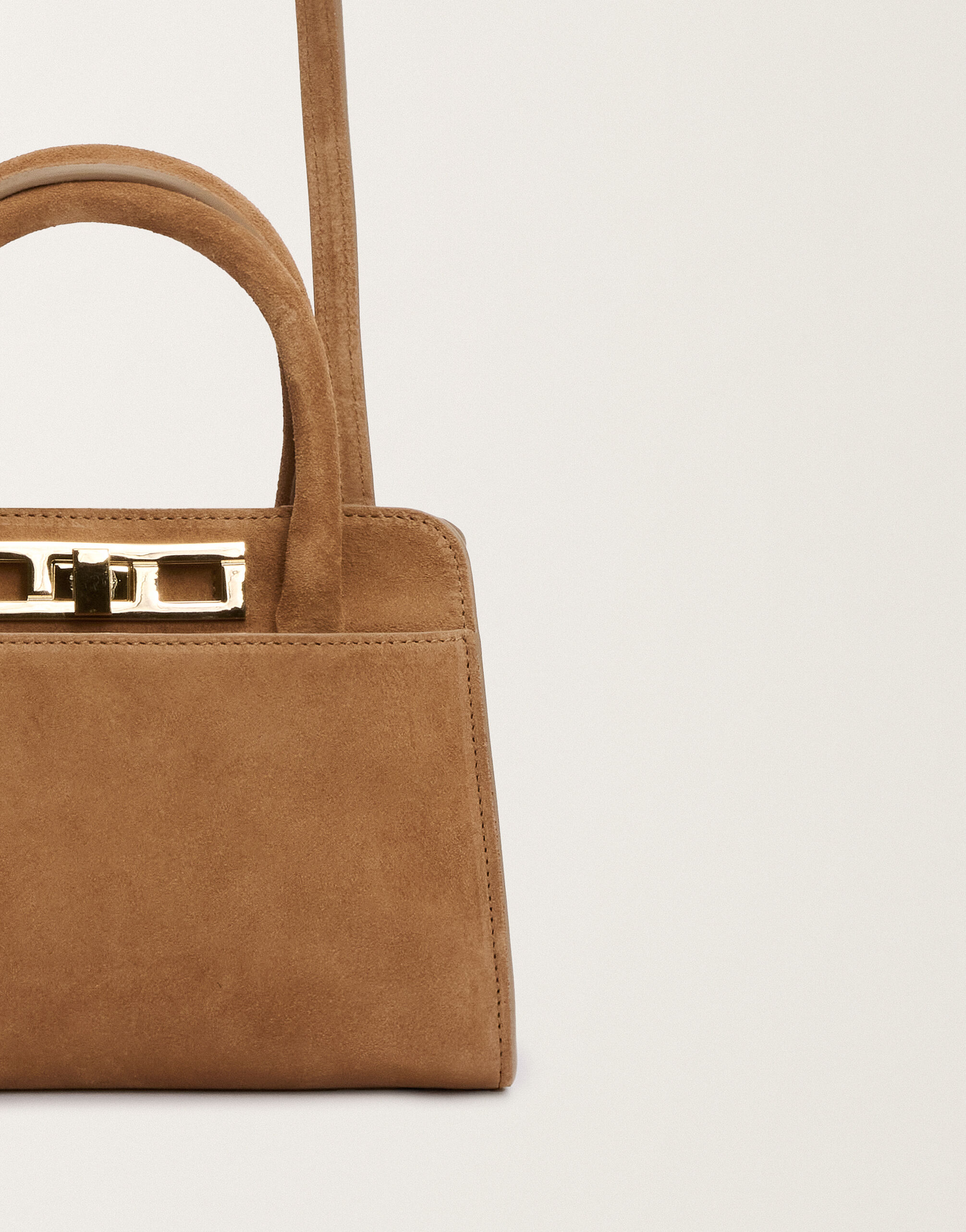 レディースSmall Josephine suede handbag, Brown ハンドバッグ