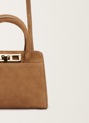 Fabiana Filippi Small suede handbag, wicker BROWN BGD215A853L8070000