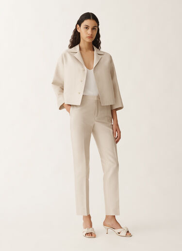 Fabiana Filippi Cotton and silk mikado jacket, greige BROWN GCD265F232D7870000