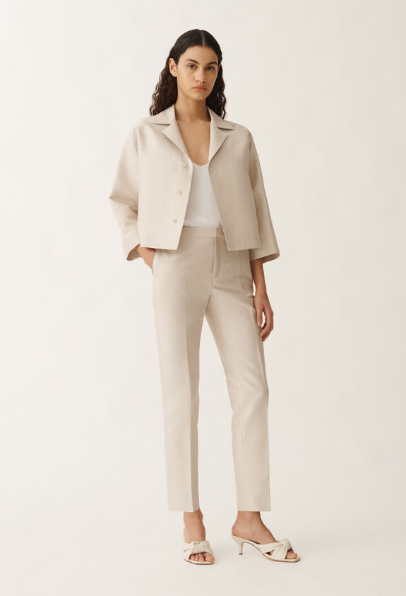 Fabiana Filippi Cotton and silk mikado jacket, greige BROWN GCD265F232D7870000