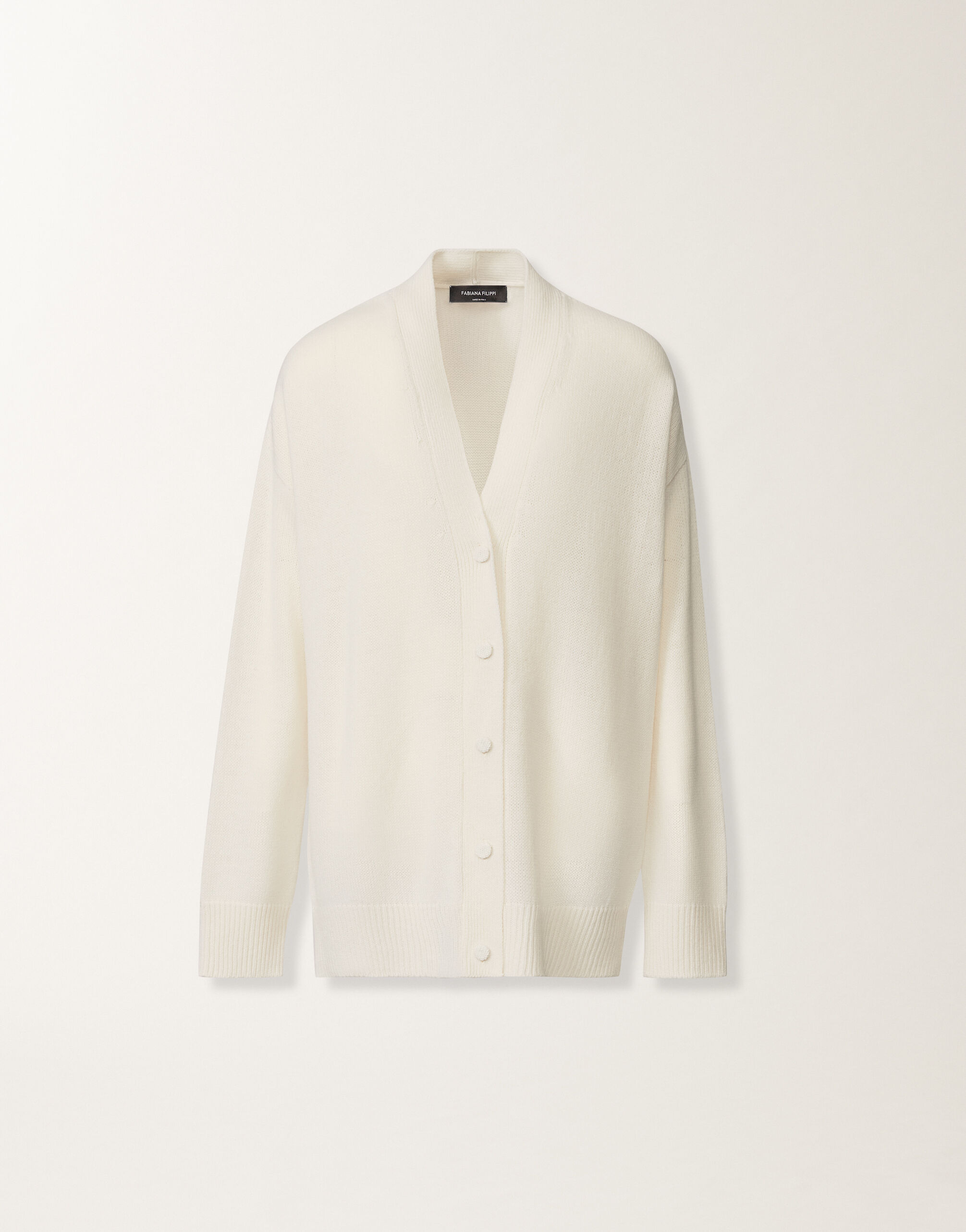 Fabiana Filippi Pull en cachemire, raphia BLANC MAD215F014N9000000