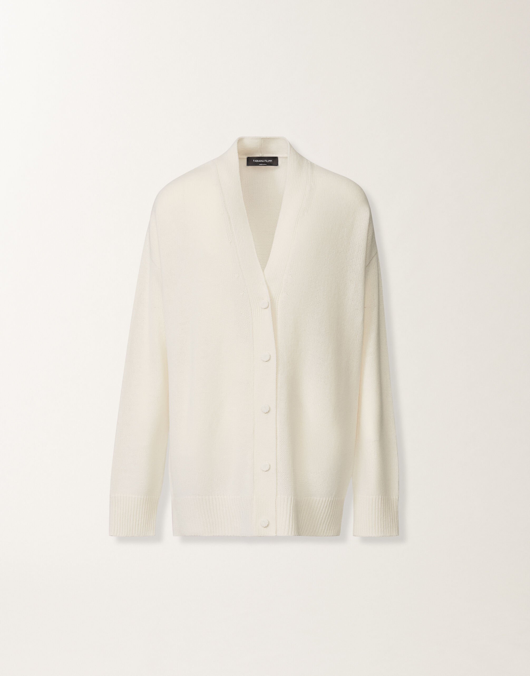 Fabiana Filippi Pull en cachemire, raphia BLANC MAD215F014N9000000