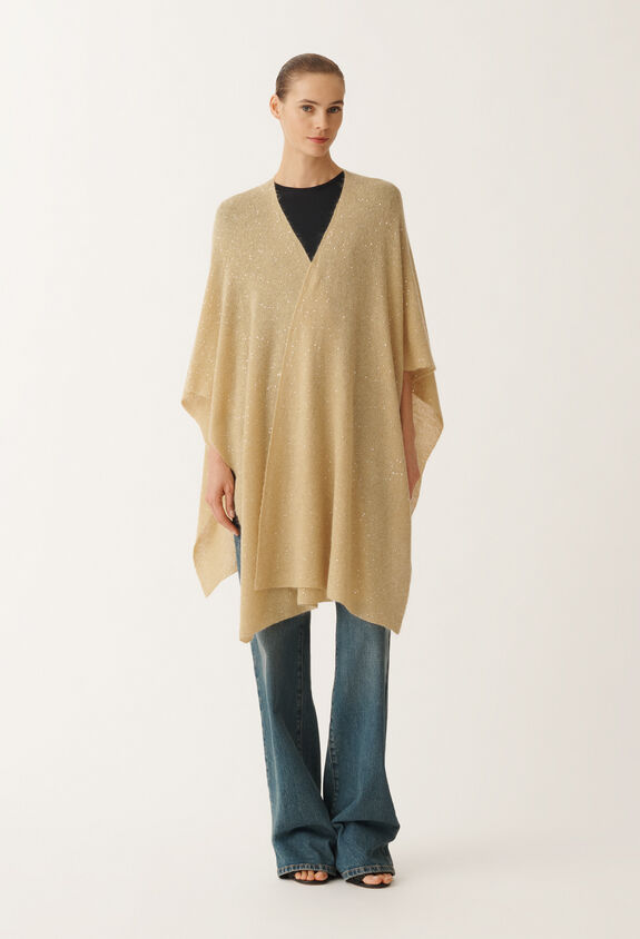 Fabiana Filippi Cape ouverte en mohair, or JAUNE SAD265A811D8170000