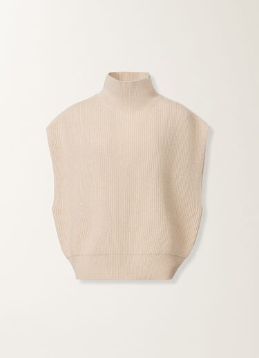 Fabiana Filippi Pullover aus Platin mit Pailletten, Kordel Beige MAD225F538L6760000