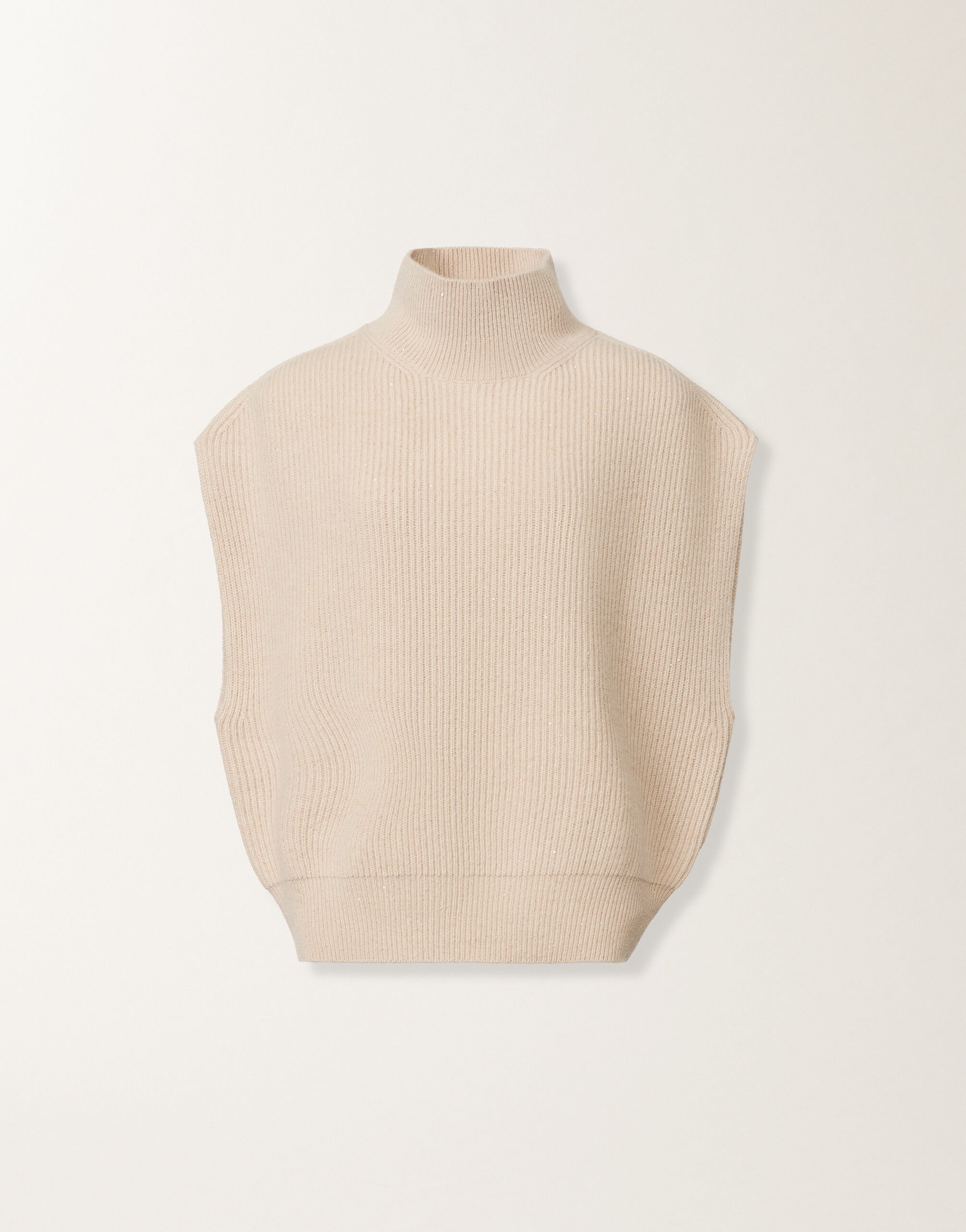 Fabiana Filippi Pullover aus Platin mit Pailletten, Kordel Beige MAD225F538L6760000
