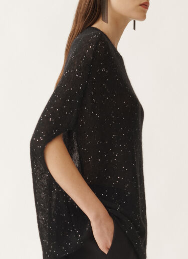 Fabiana Filippi Mohair cape, black BLACK MAD265F082D8170000