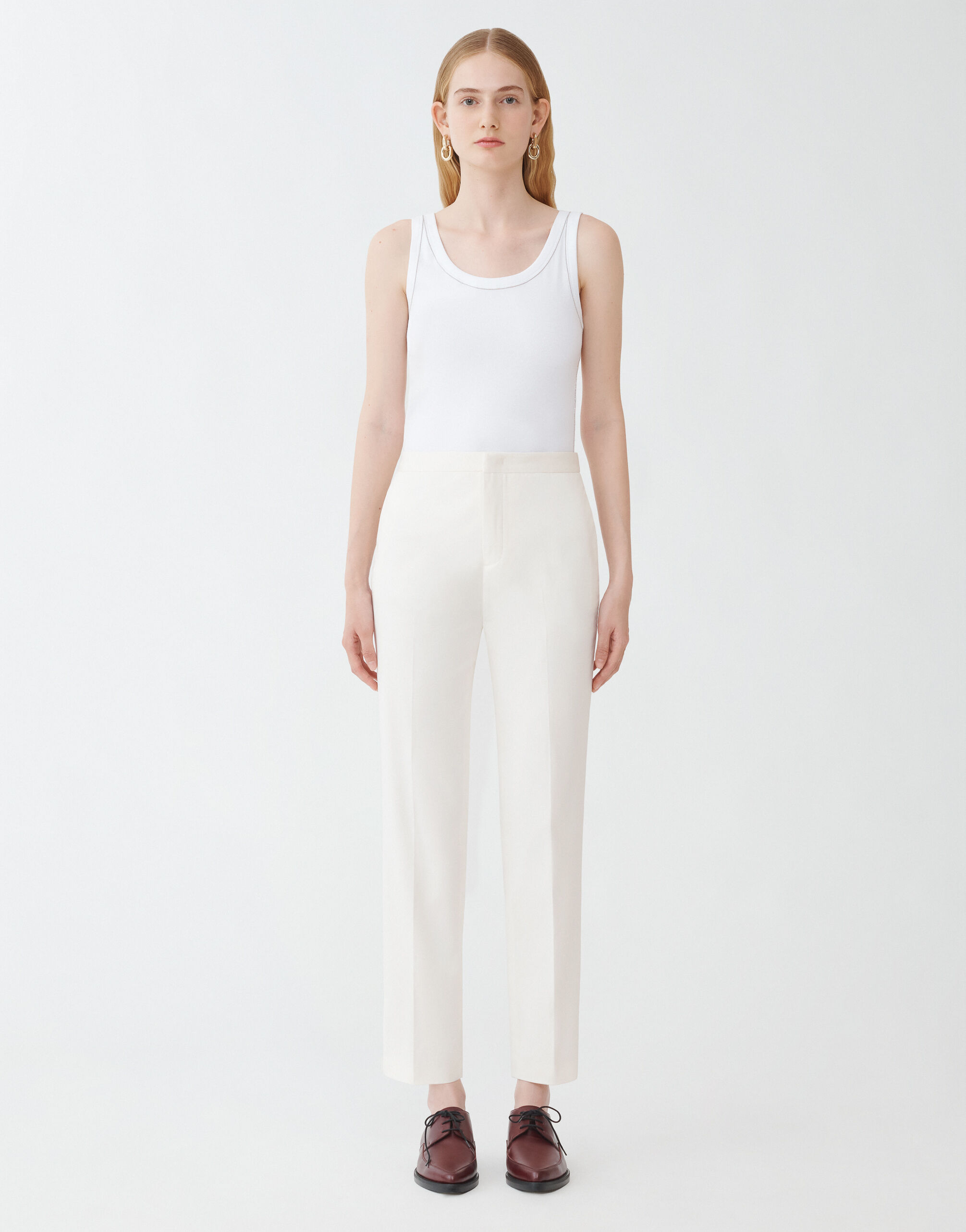 Fabiana Filippi Hose aus Gabardine, Weiß WEISS PAD274F260H463M466