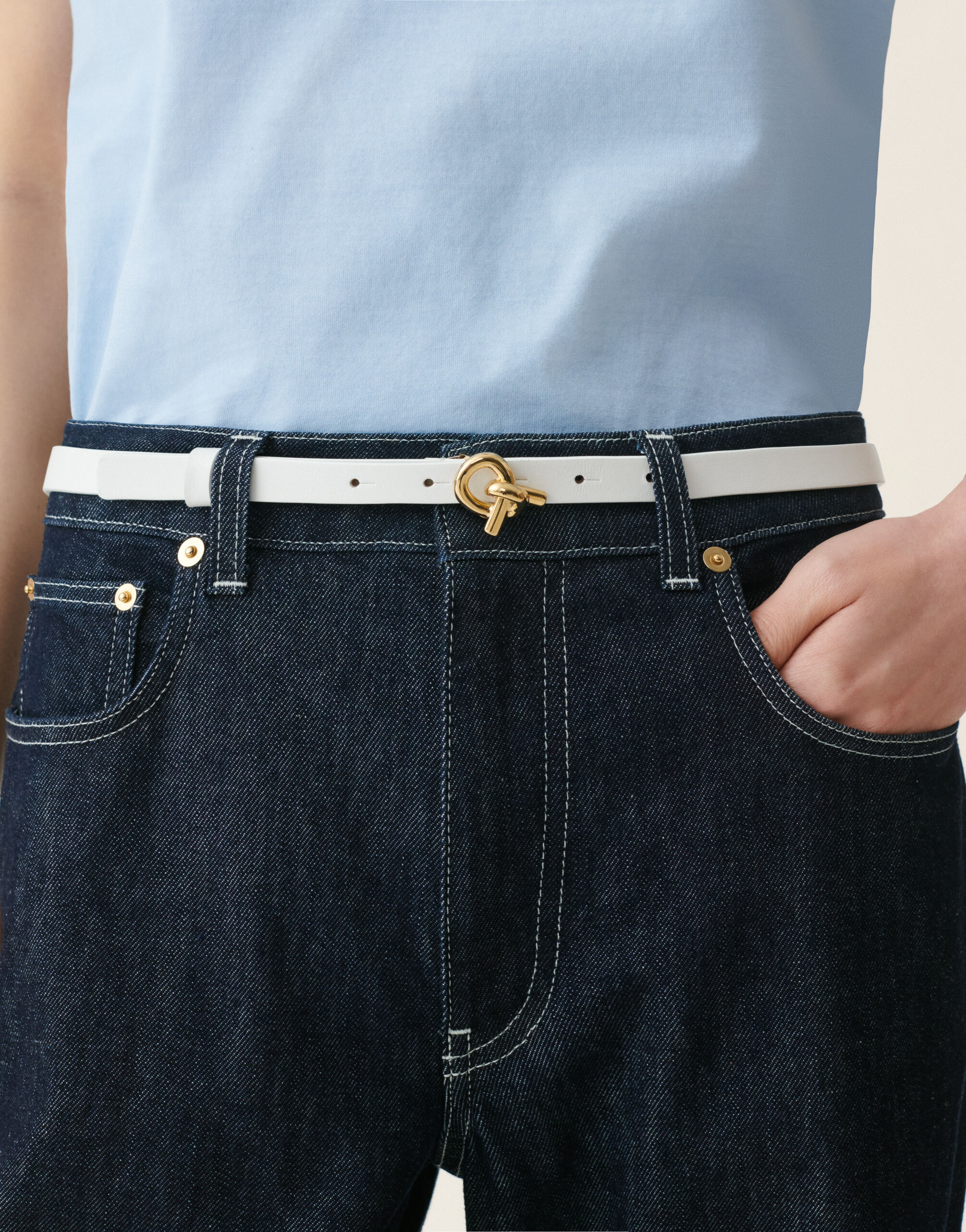 レディースLeather belt, butter ベルト | Fabiana Filippi