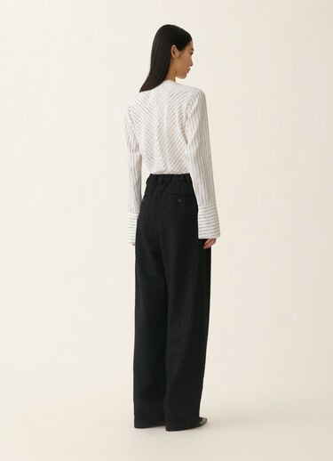 Triple-pleat sequin fabric trousers, black Fabiana Filippi Triple-pleat sequin fabric trousers, black Black PAD226F718M4060000