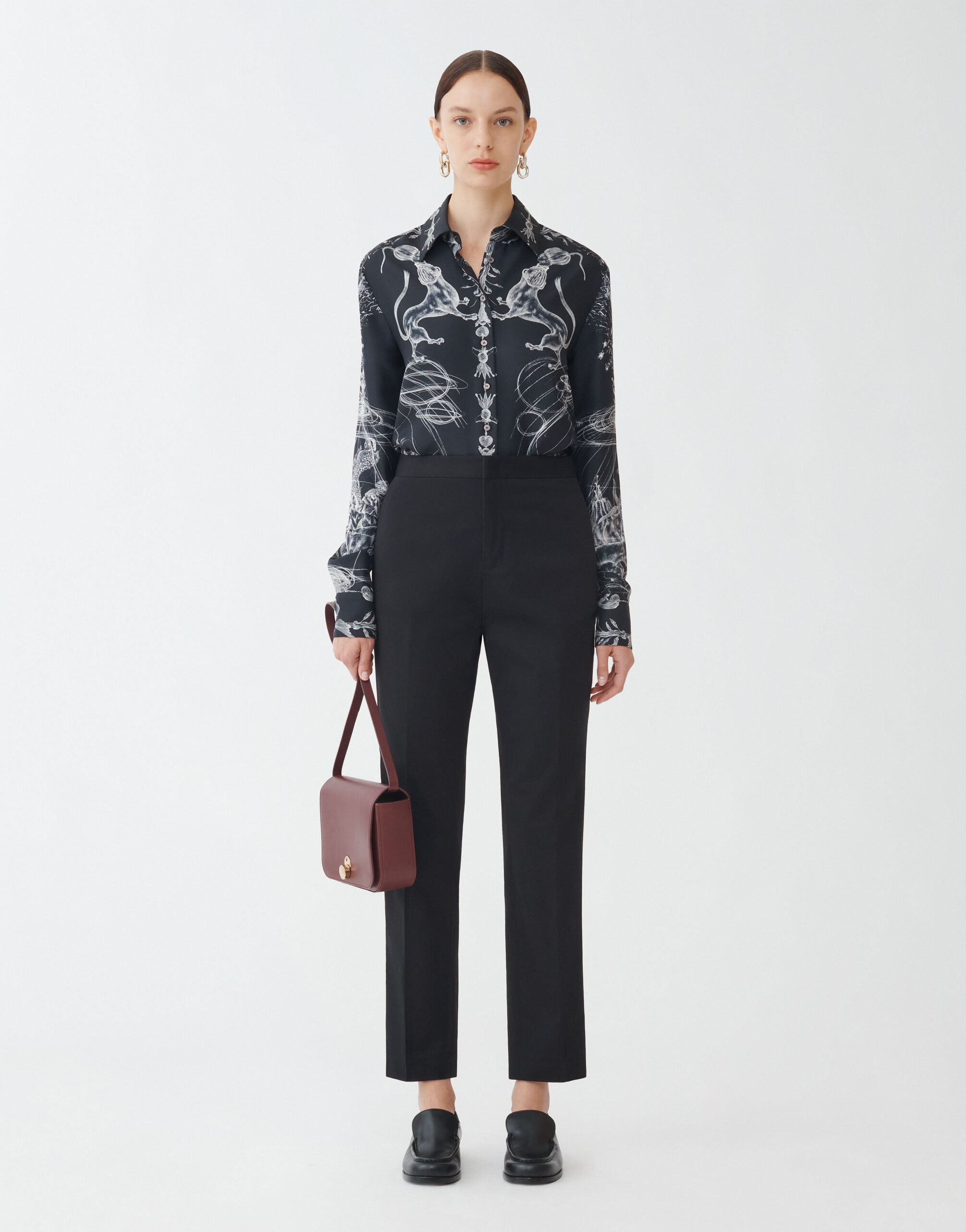 Fabiana Filippi Pantalon en gabardine, noir NOIR PAD274F260H463M466