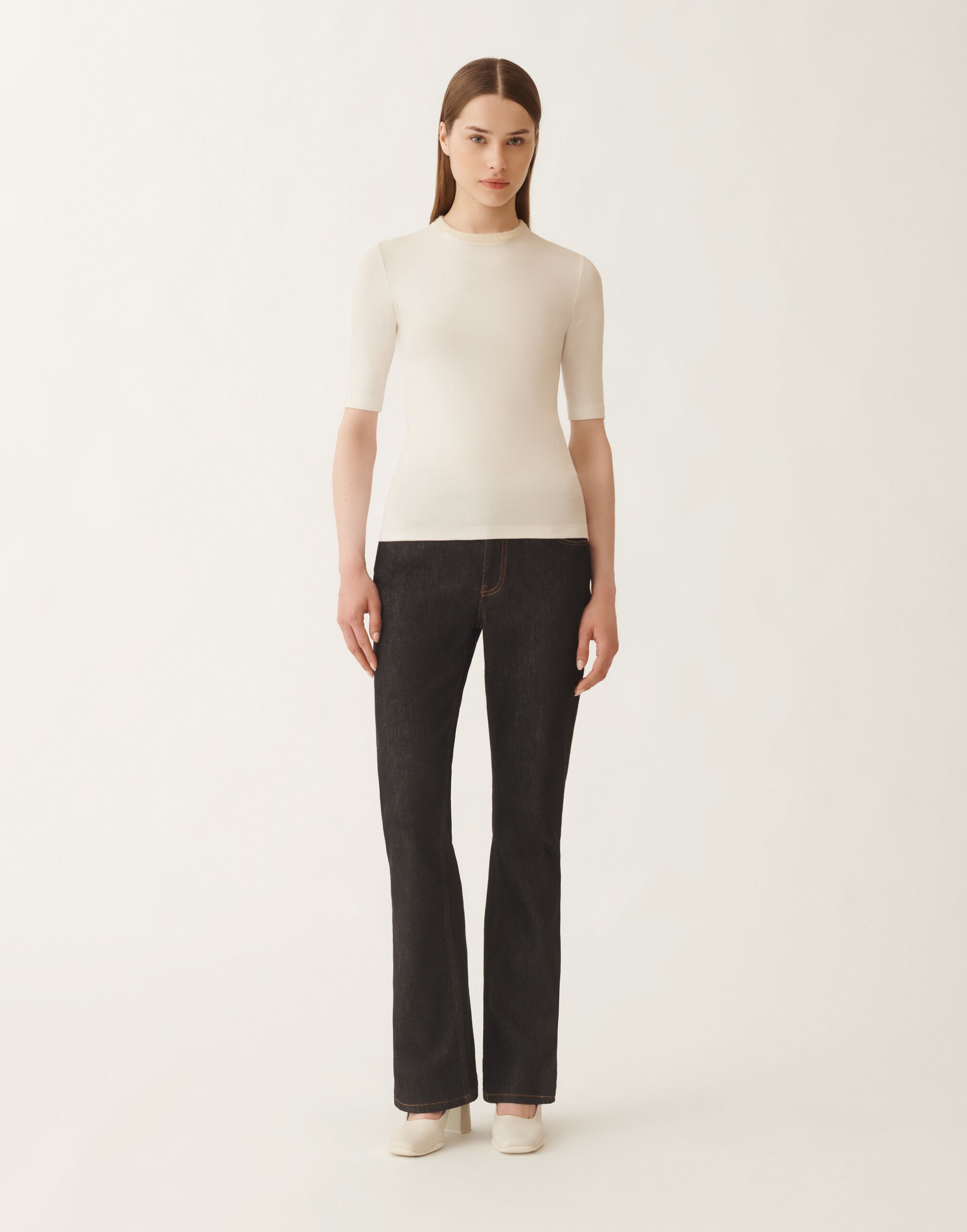 Fabiana Filippi Jersey T-shirt, butter White JED215F129L5810000