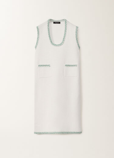 Fabiana Filippi Strickkleid aus Bio-Baumwolle, optisch weiß und wassergrün WEISS/WASSERGRÜN ABD275F637L3810000