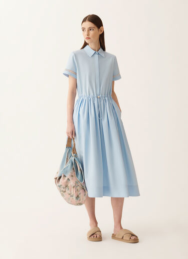 Fabiana Filippi Vestido polo de popelina azul cielo AZUL CIELO ABD276F642L5820000