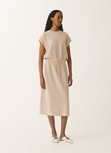 Fabiana Filippi Cotton dress with lurex, sand SAND ABD275F625L2330000