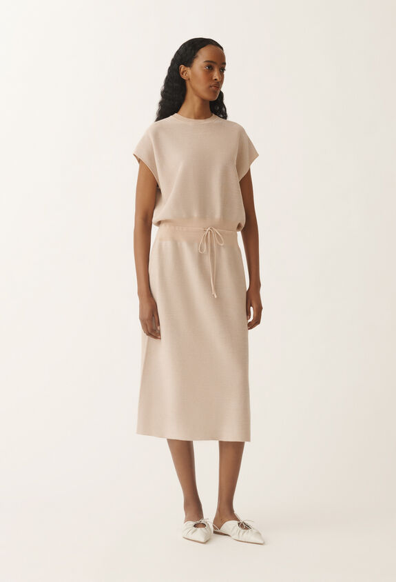 Fabiana Filippi Cotton dress with lurex, sand SAND ABD275F625L2330000