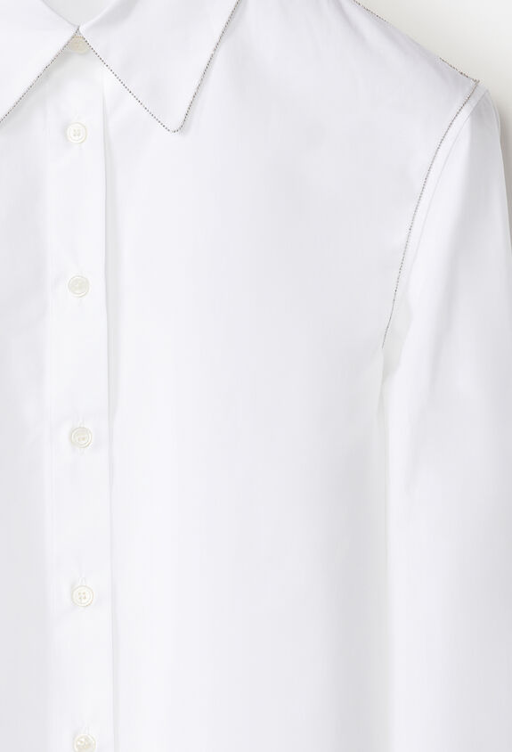 Fabiana Filippi Camisa de popelina, blanco óptico blanco óptico CAD264F233D650M466