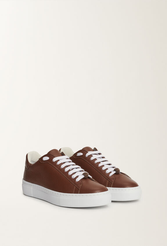 Fabiana Filippi Vintage nappa leather sneakers, mahogany BROWN ASD215A939L8040000