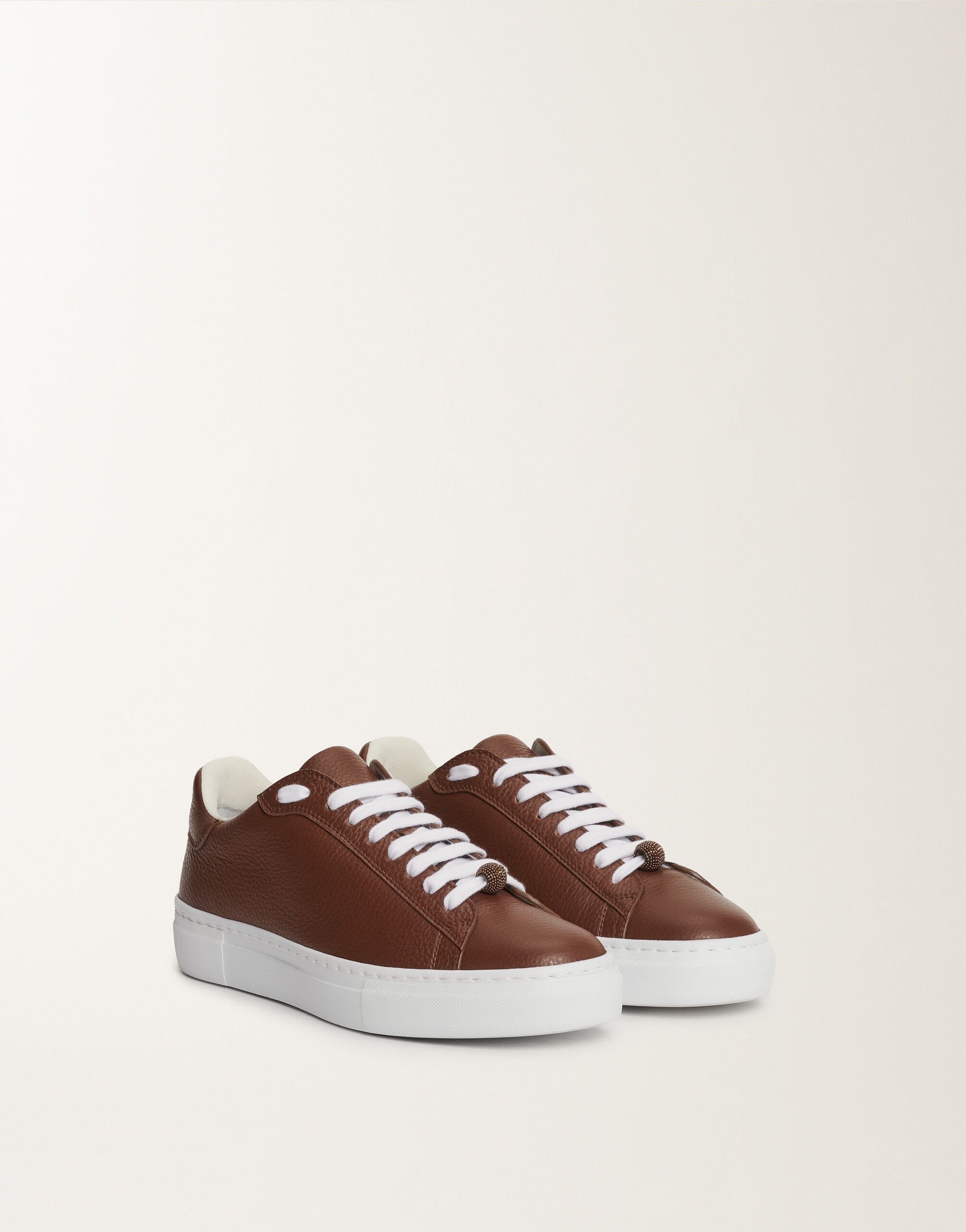 Fabiana Filippi Zapatilla vintage de napa, caoba MARRÓN ASD215A939L8040000