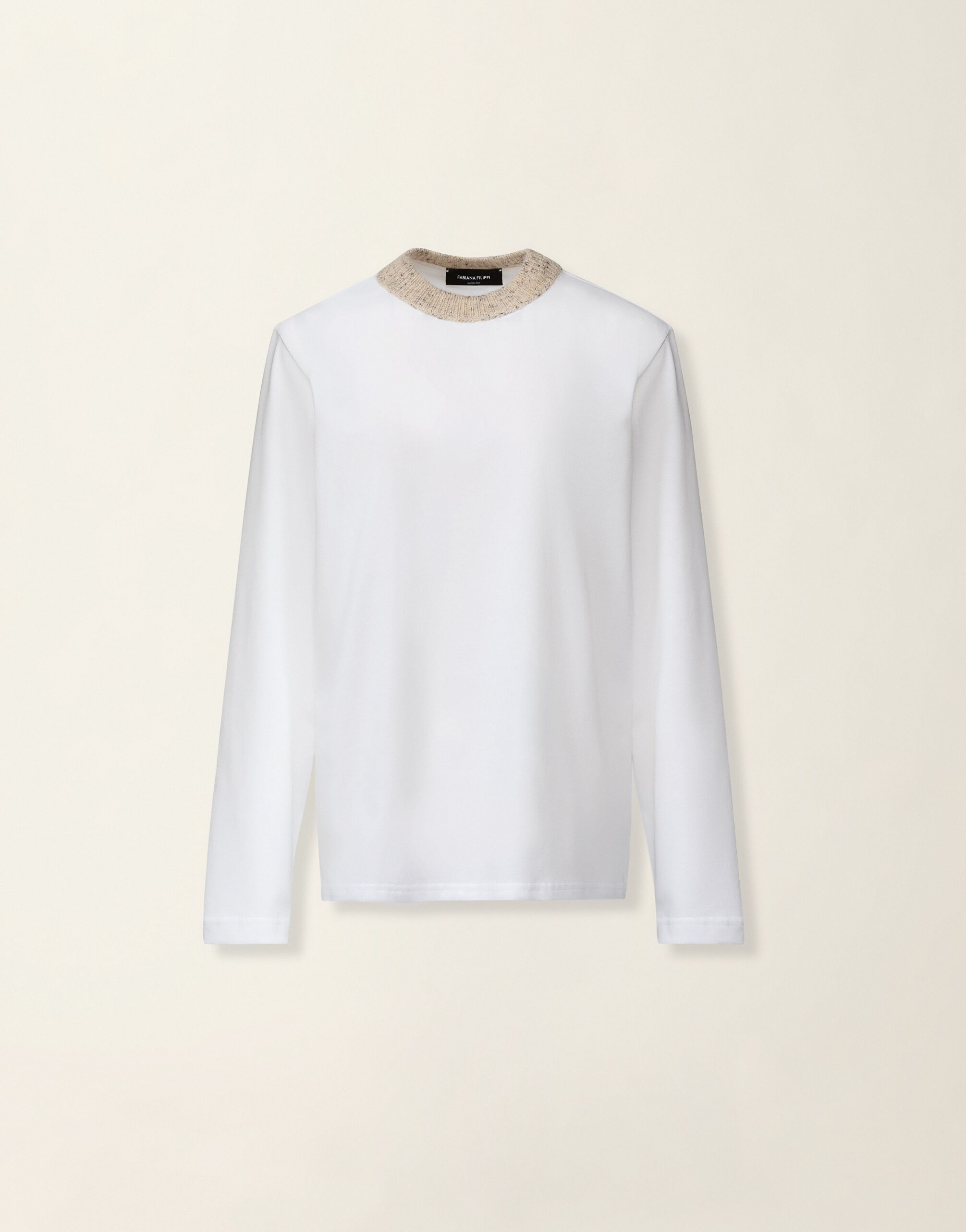 Fabiana Filippi T-shirt en jersey de coton, blanc optique Blanc optique JED216F112M3310000