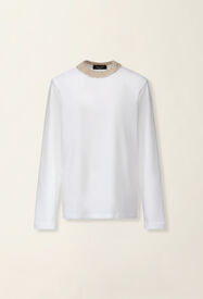 Fabiana Filippi T-shirt en jersey de coton, blanc optique Blanc optique JED216F112M3310000