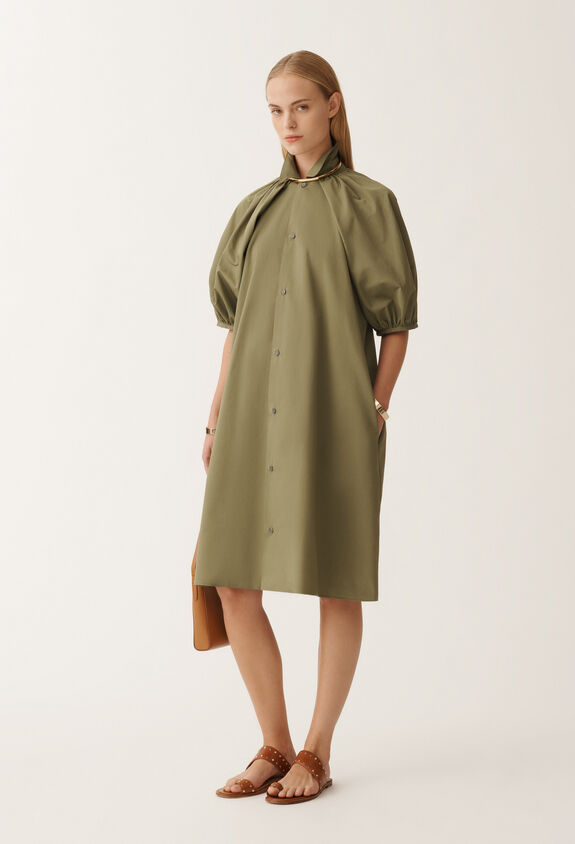 Fabiana Filippi Poplin midi dress, grass GREEN ABD275F750L3060000