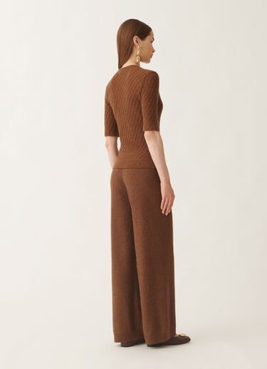 Fabiana Filippi Maglia in lana e seta con paillettes, mogano MARRONE MAD215F110D2960000