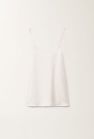 Fabiana Filippi Viscose satin lingerie top, white WHITE TPD265F302L2220000