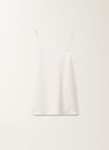 Fabiana Filippi Viscose satin lingerie top, white WHITE TPD265F302L2220000