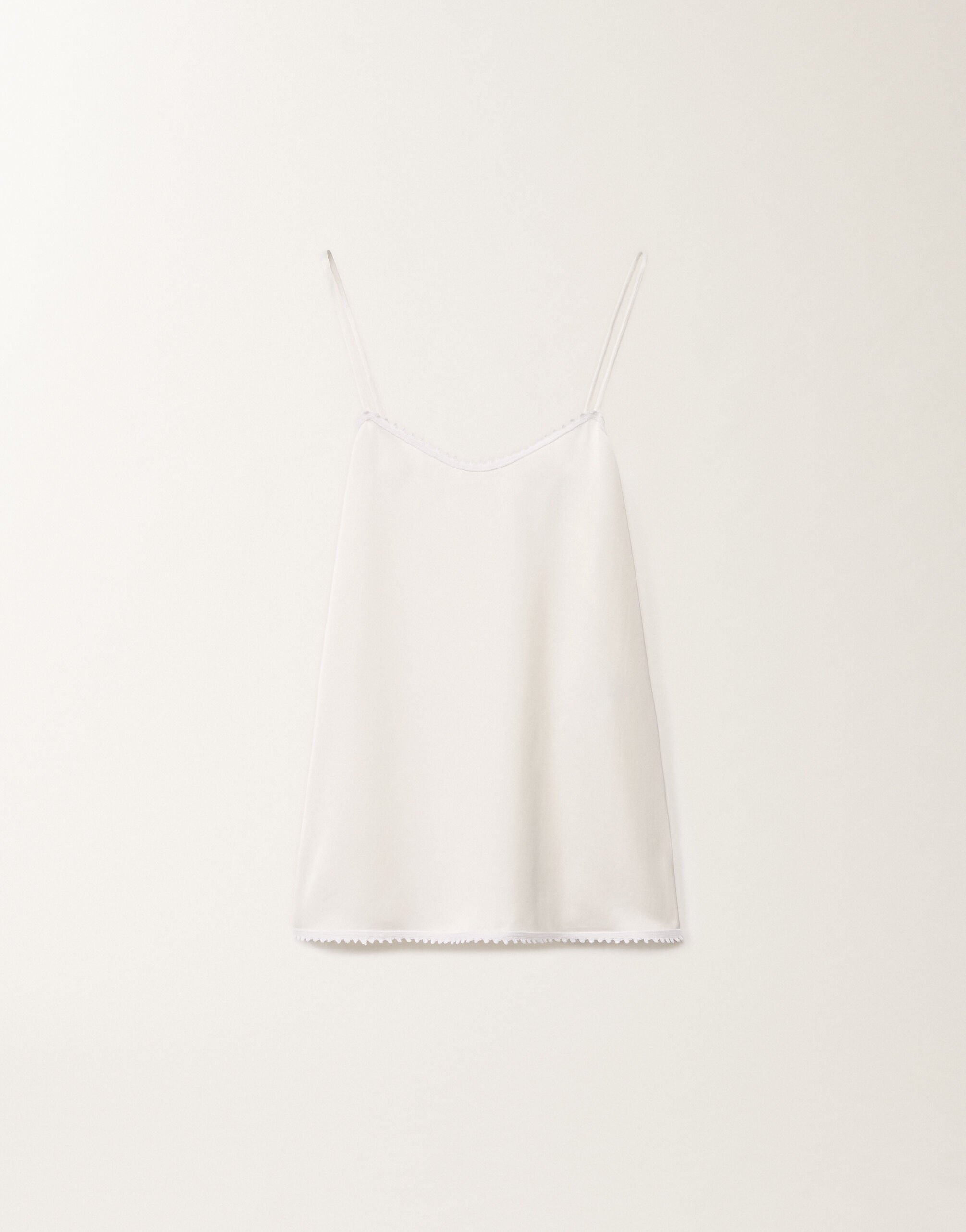 Fabiana Filippi Viscose satin lingerie top, white WHITE TPD265F302L2220000
