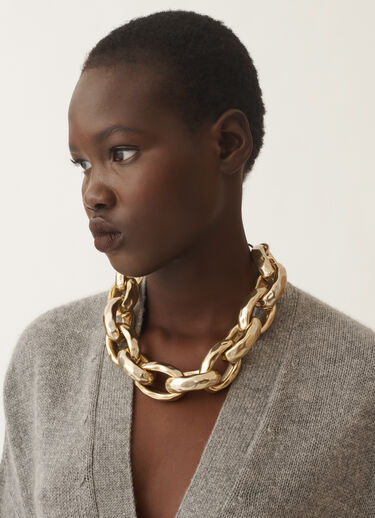 Fabiana Filippi Gehämmerte Maxi-Halskette GOLD BXD215A842L8390000