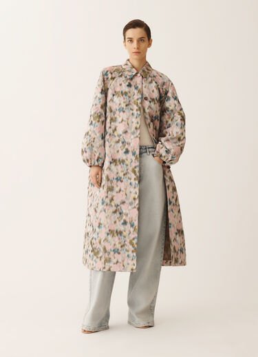 Fabiana Filippi Long trench in technical chiné, chiné CHINÉ CTD276F698D9490000