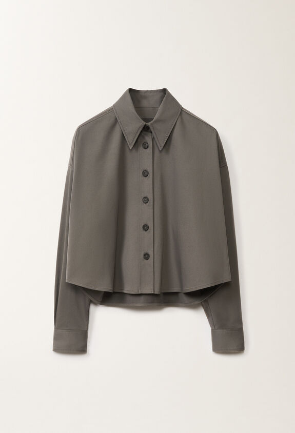 Fabiana Filippi Gabardine jacket, lead grey GREY GCD265F316L1920000