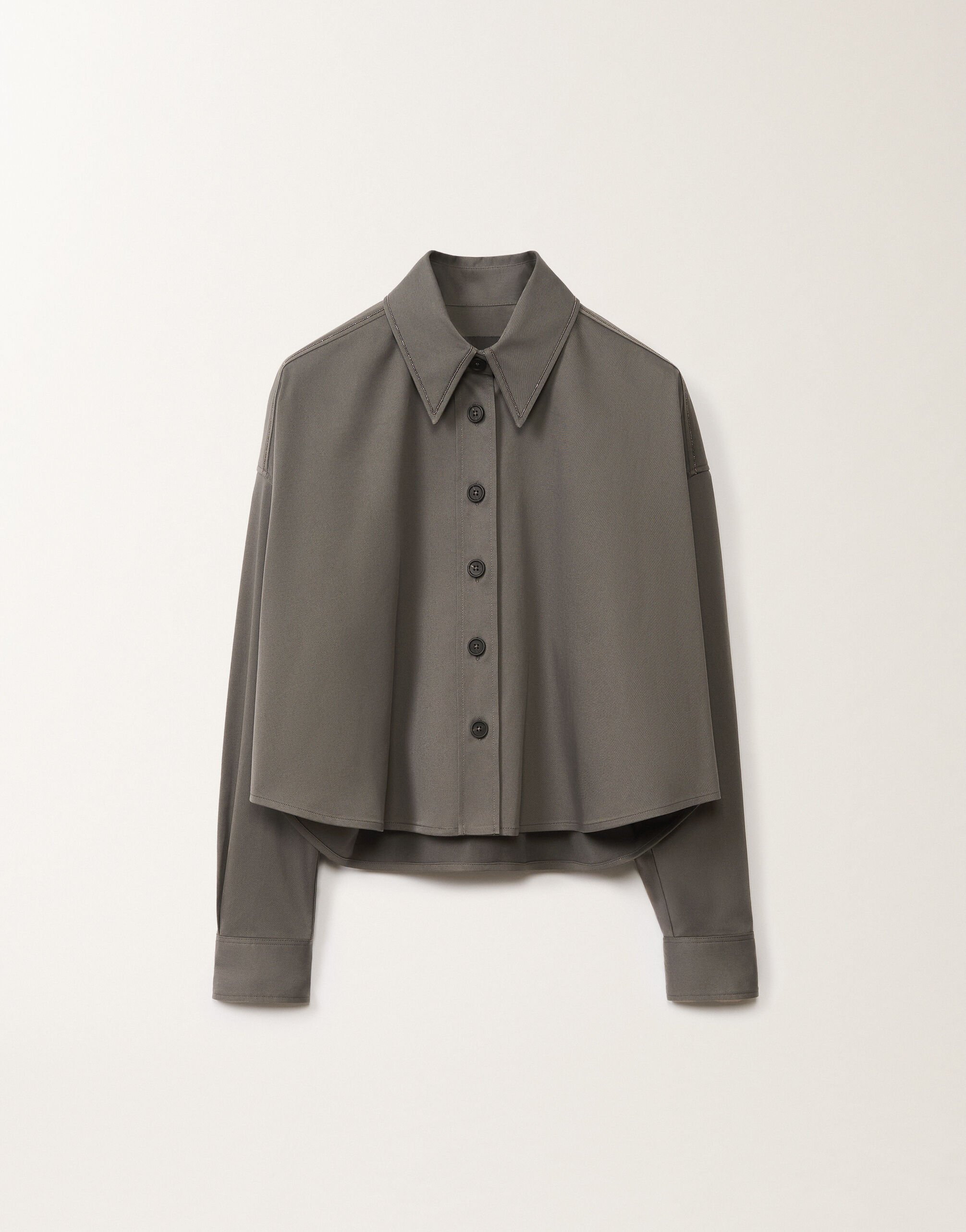 Fabiana Filippi Jacke aus Gabardine, bleifarben GRAU GCD265F316L1920000