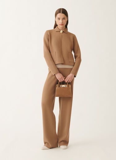 Fabiana Filippi Hose aus Merinowolle, weidenfarben Braun PAD215F335D4620000