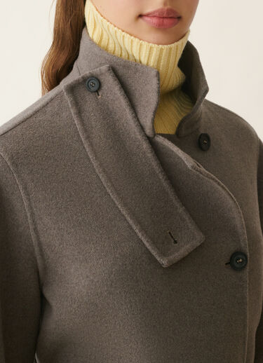 Long wool and cashmere double coat, falcon Fabiana Filippi Long wool and cashmere double coat, falcon Falcon CTD226F661M3750000