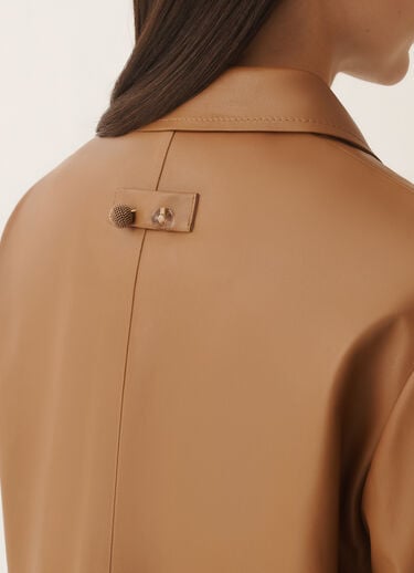 Fabiana Filippi Boxy jacket in lissé nappa, wicker Wicker PLD266F208L7980000